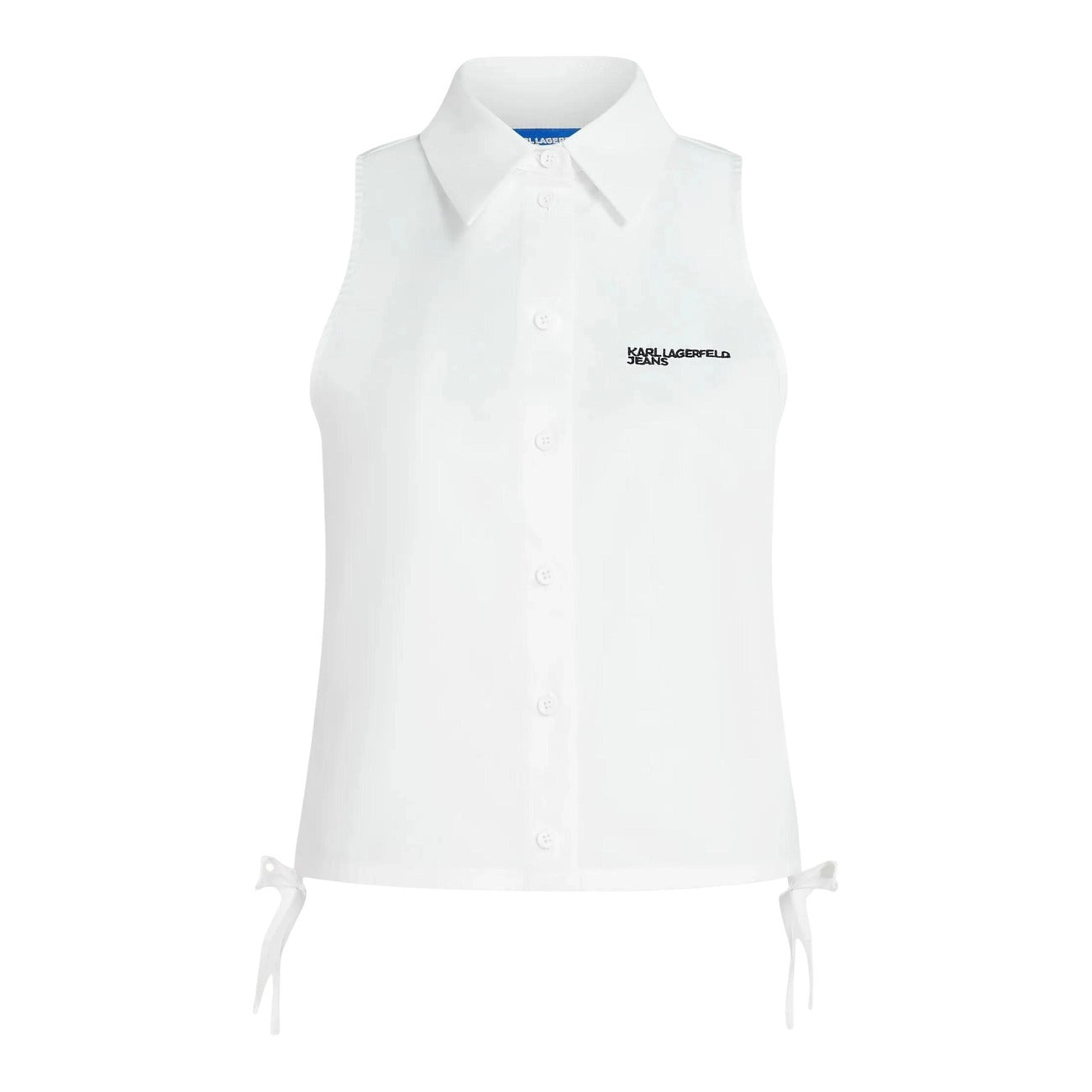 Iconic Summer White: Die ärmellose Bluse von Karl Lagerfeld Jeans